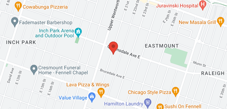map of 195 East 21st Street